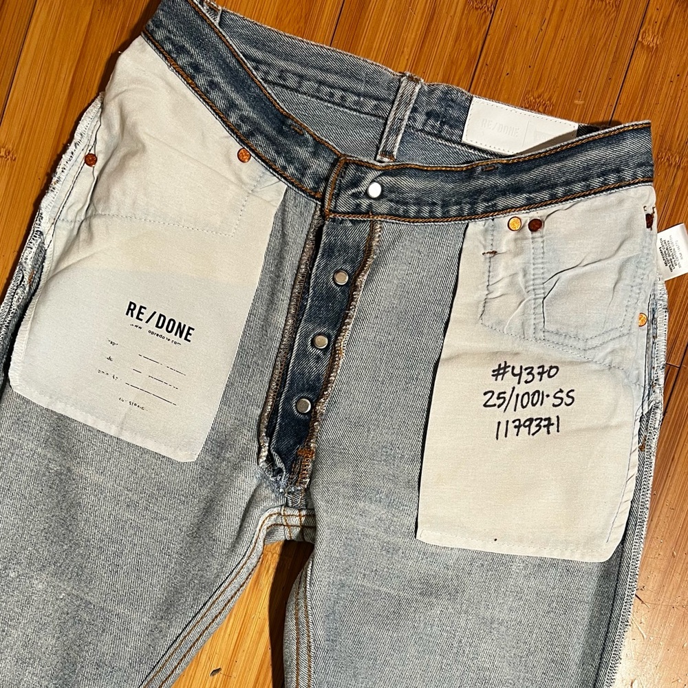 Re/Done x Levis High Rise Straight Slim Leg Jeans Size 25 - Picture 7 of 15